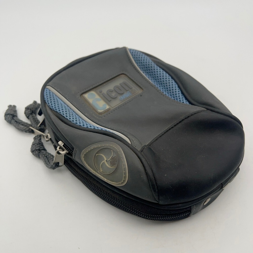 Y2k Icon Soundlab Portable CD Player Case Black Blue Mesh‎ Padded Storage Bag